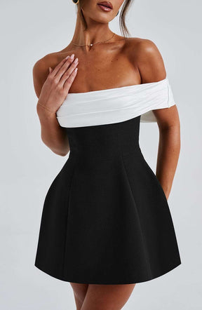 Delta Mini Dress - Black/White Ryvelle