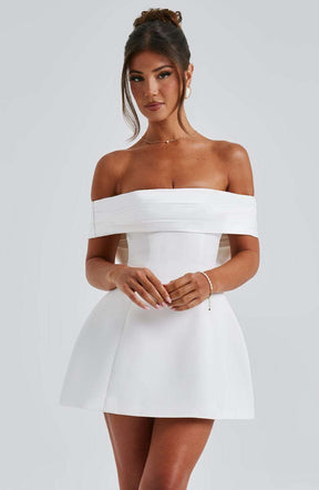 Delta Mini Dress - Ivory Ryvelle