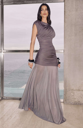 Demelza Maxi Dress - Charcoal Ryvelle