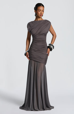 Demelza Maxi Dress - Charcoal Ryvelle