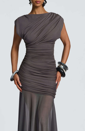Demelza Maxi Dress - Charcoal Ryvelle