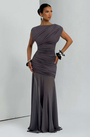 Demelza Maxi Dress - Charcoal Ryvelle