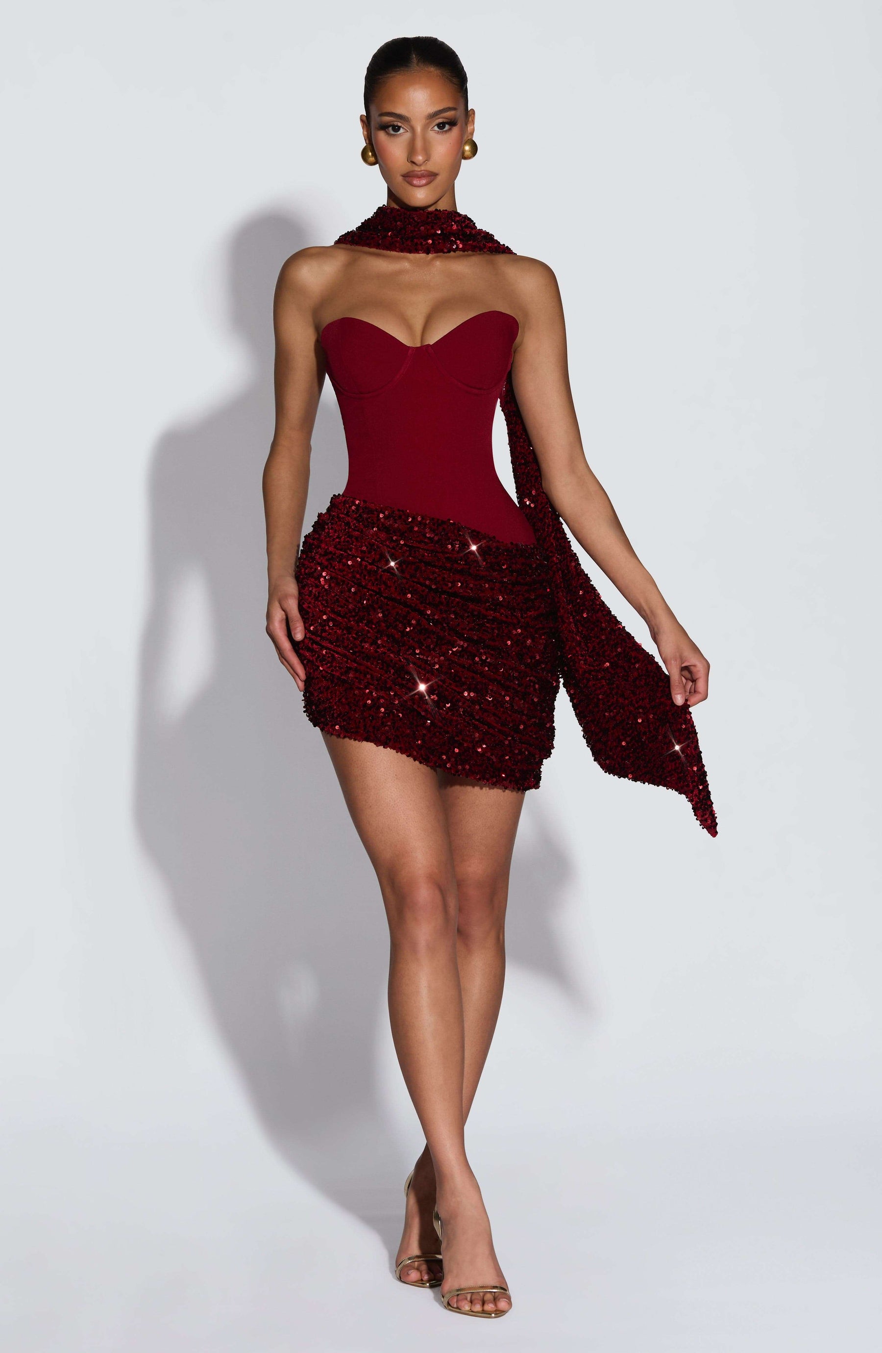 Denise Mini Dress - Wine Ryvelle