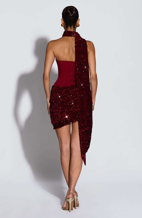 Denise Mini Dress - Wine Ryvelle