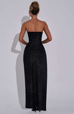 Dhalia Maxi Dress - Black Sparkle Ryvelle