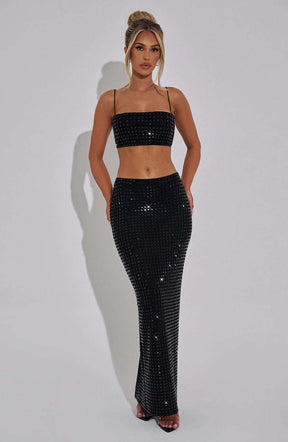 Dimity Maxi Skirt - Black Ryvelle