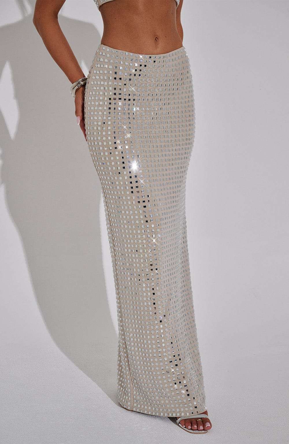 Dimity Maxi Skirt - Nude Ryvelle