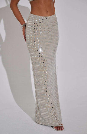 Dimity Maxi Skirt - Nude Ryvelle