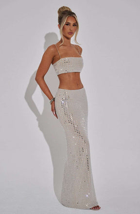 Dimity Maxi Skirt - Nude Ryvelle