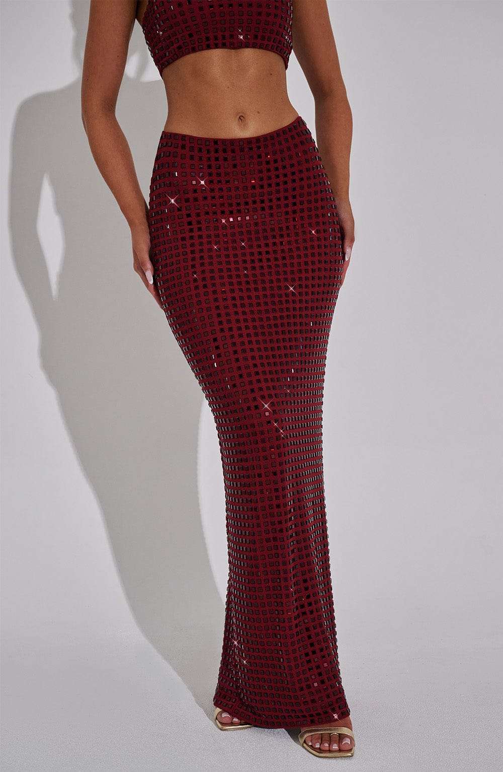 Dimity Maxi Skirt - Wine Ryvelle