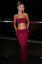 Dimity Maxi Skirt - Wine Ryvelle