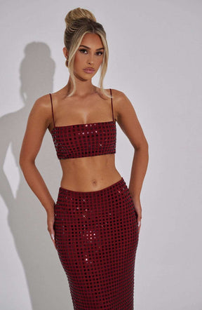 Dimity Top - Wine Ryvelle