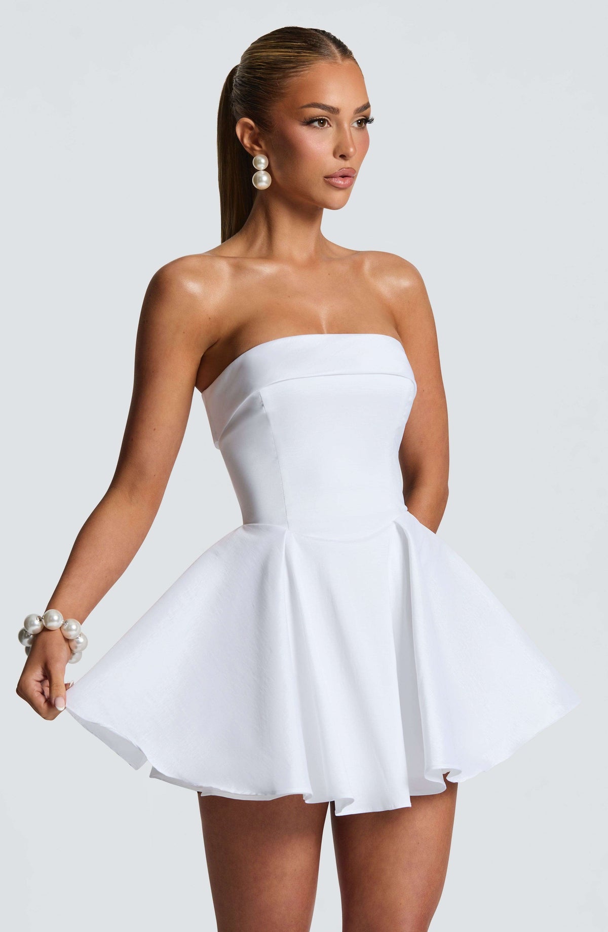 Dionne Mini Dress - Ivory Ryvelle