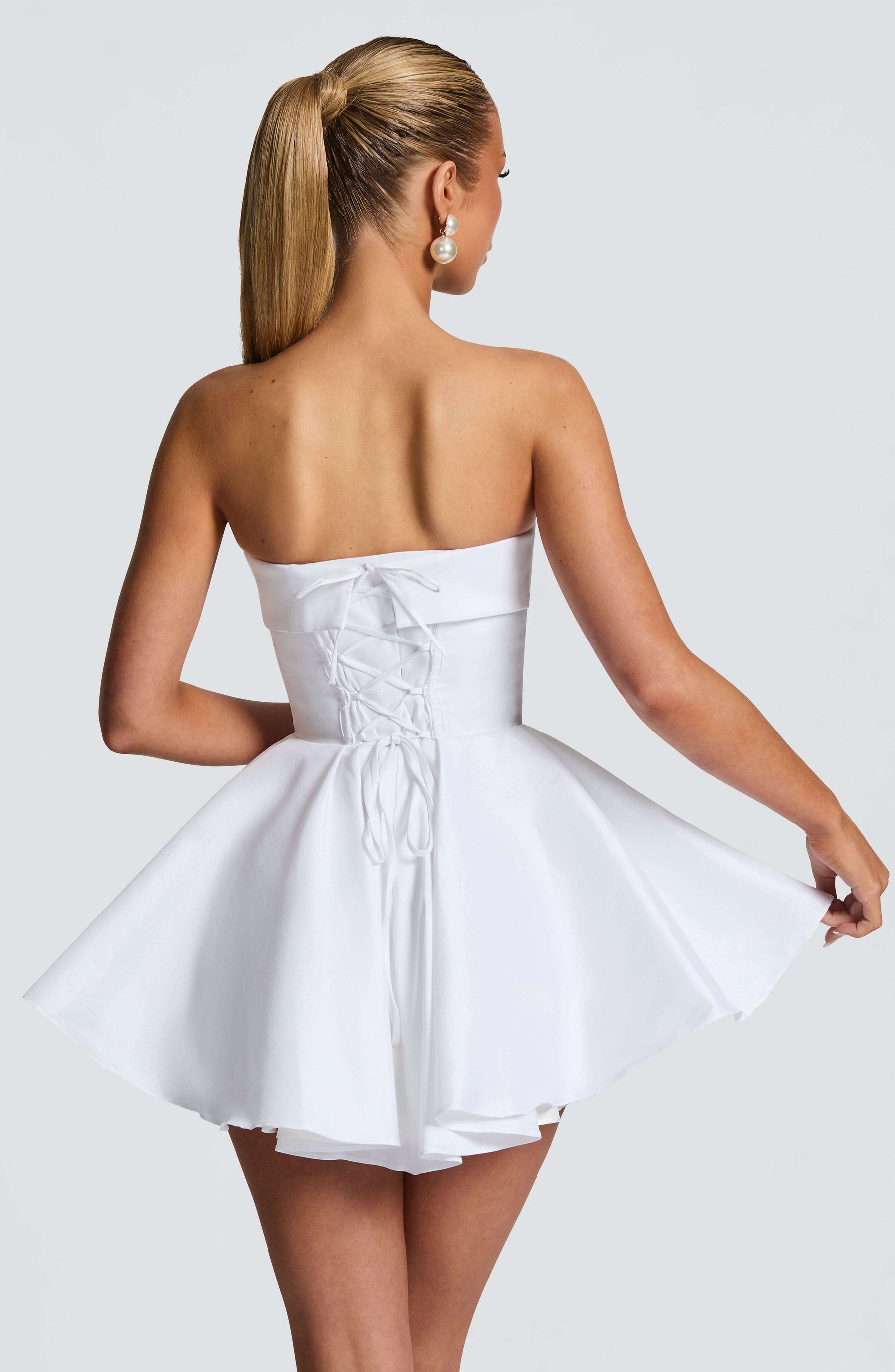 Dionne Mini Dress - Ivory Ryvelle