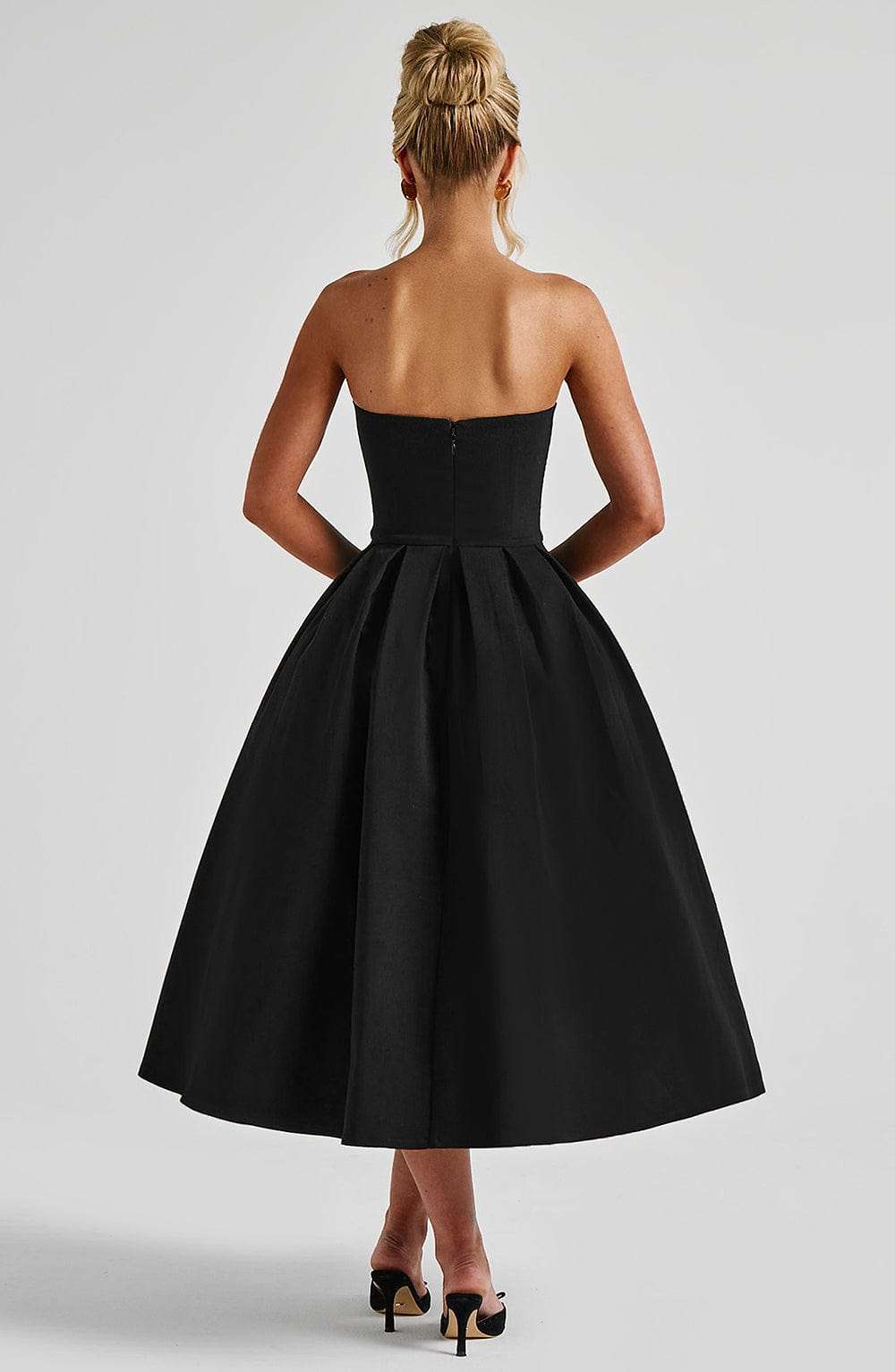 Edith Midi Dress - Black Ryvelle