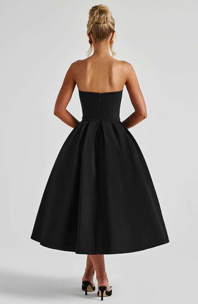 Edith Midi Dress - Black Ryvelle