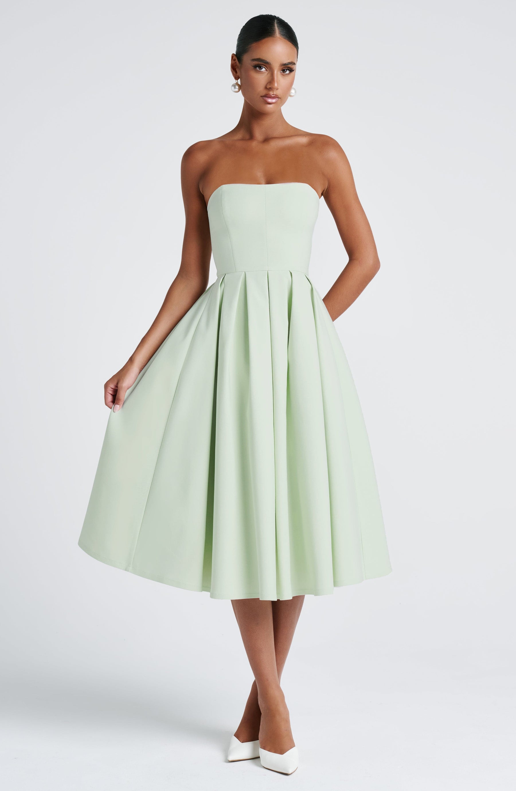 Edith Midi Dress - Mint Ryvelle