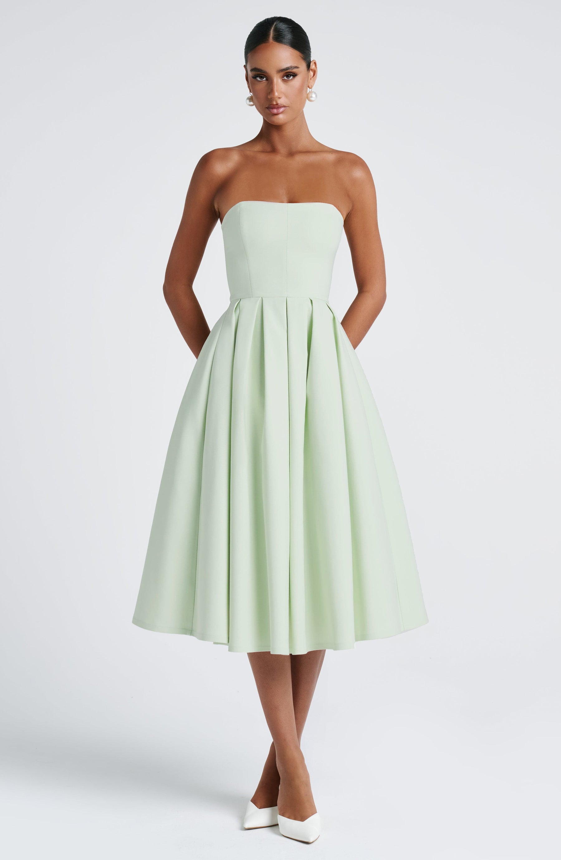 Edith Midi Dress - Mint Ryvelle