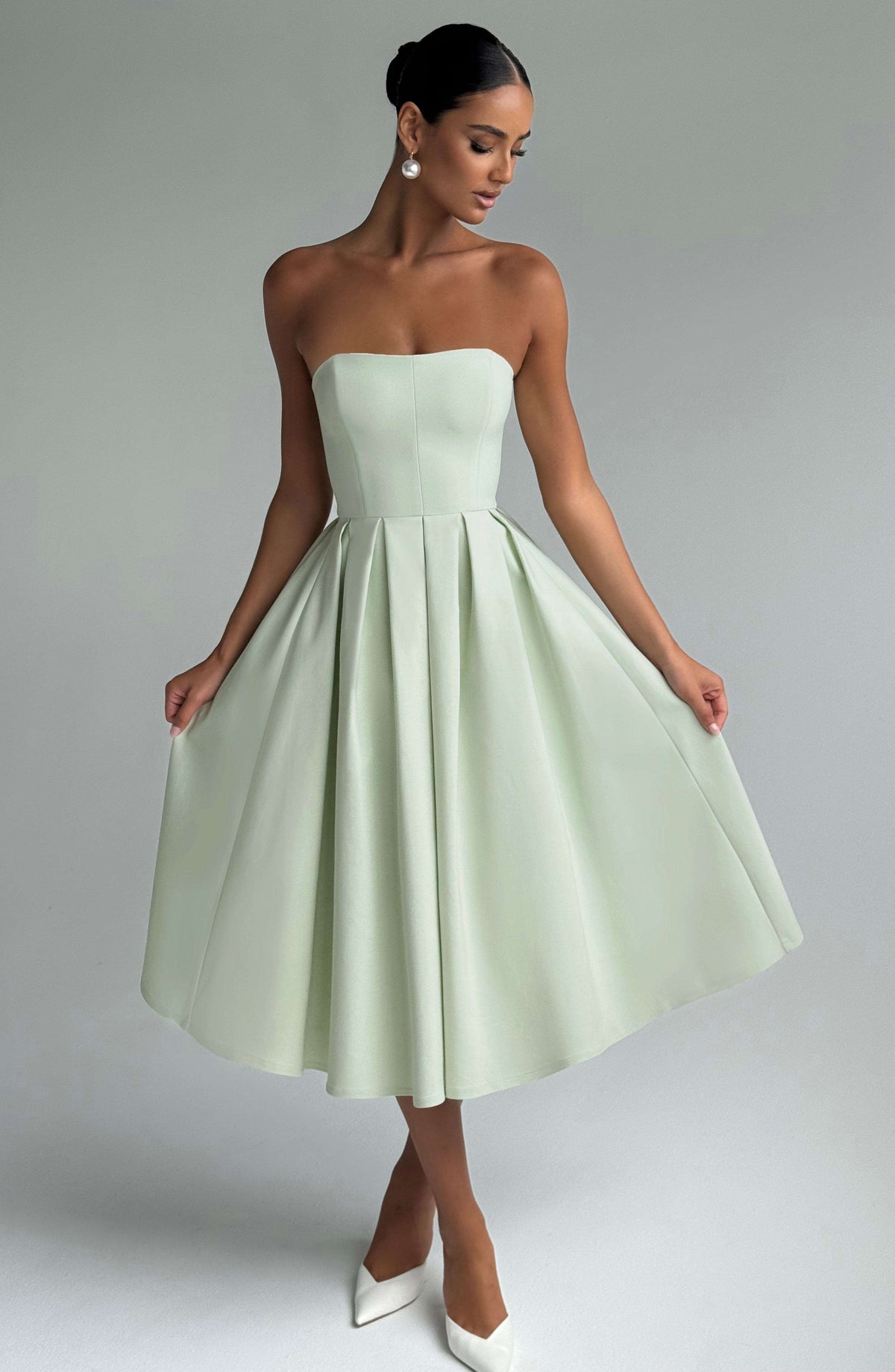 Edith Midi Dress - Mint Ryvelle