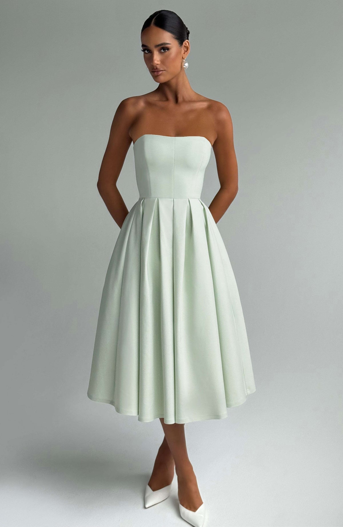 Edith Midi Dress - Mint Ryvelle