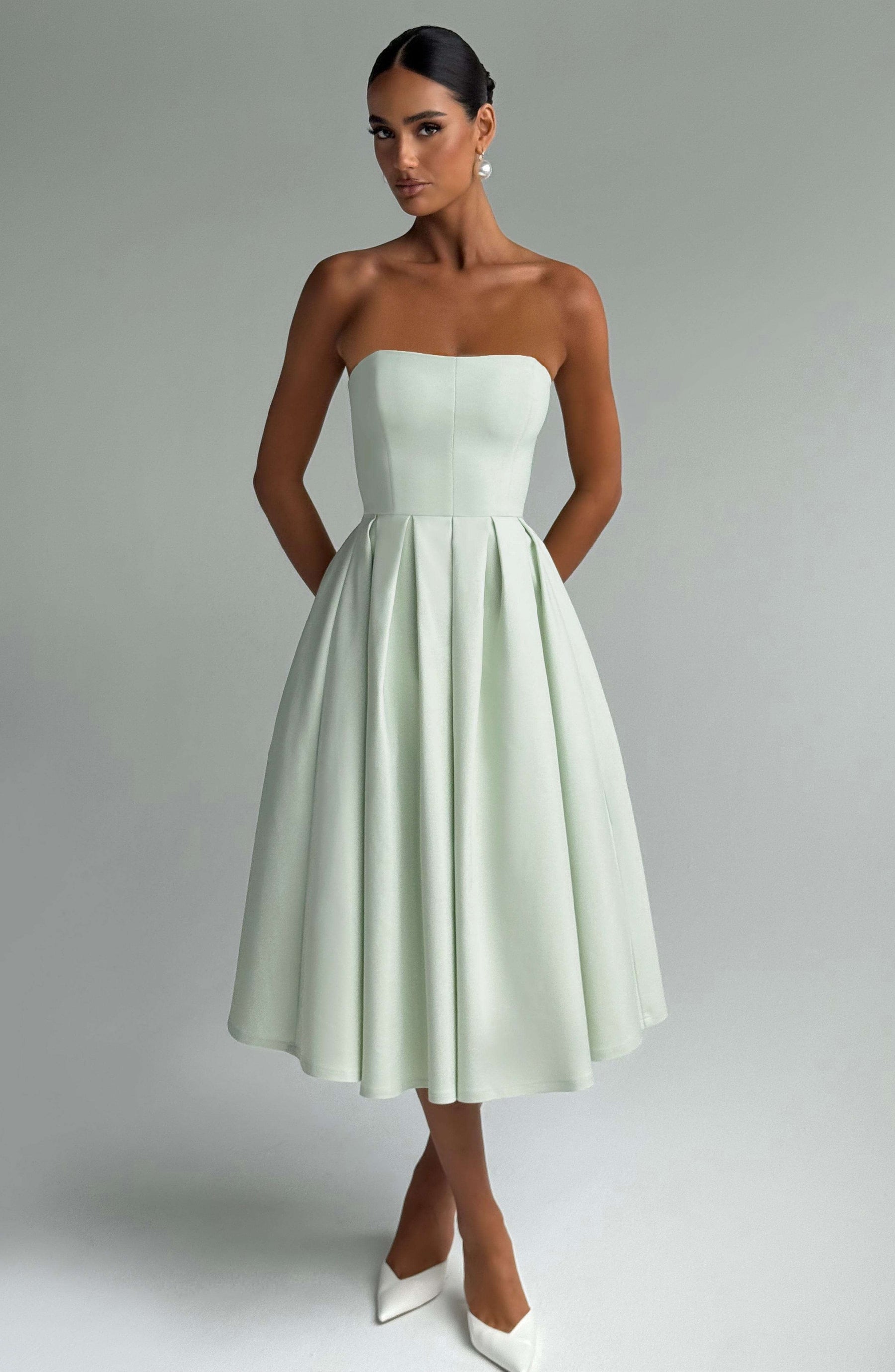 Edith Midi Dress - Mint Ryvelle