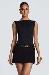Edna Mini Skirt - Black Ryvelle
