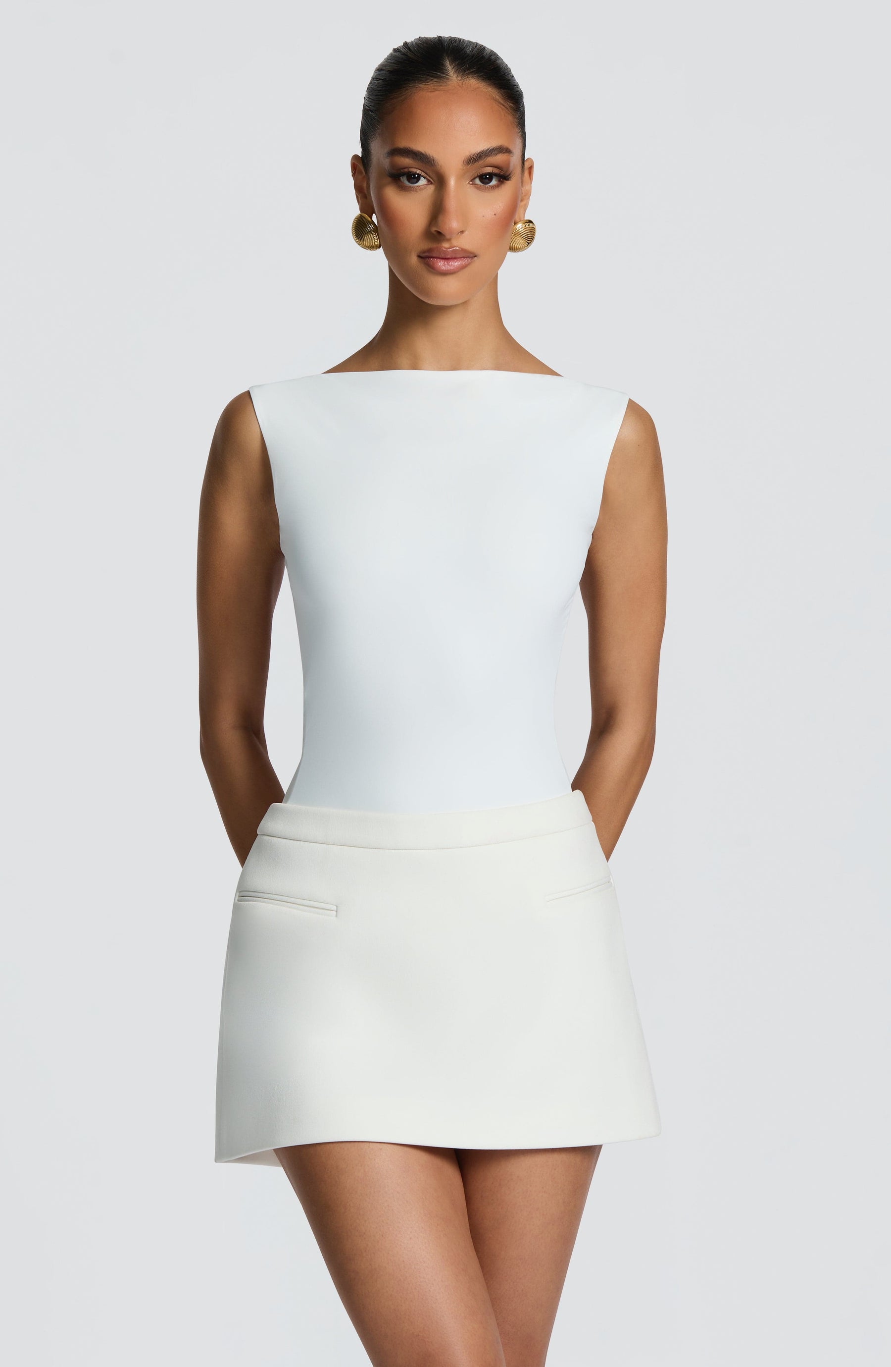 Edna Mini Skirt - Ivory Ryvelle