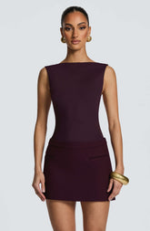 Edna Mini Skirt - Plum Ryvelle