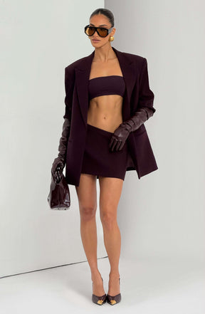 Edna Mini Skirt - Plum Ryvelle