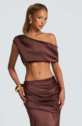Edwina Top - Plum Brown Ryvelle