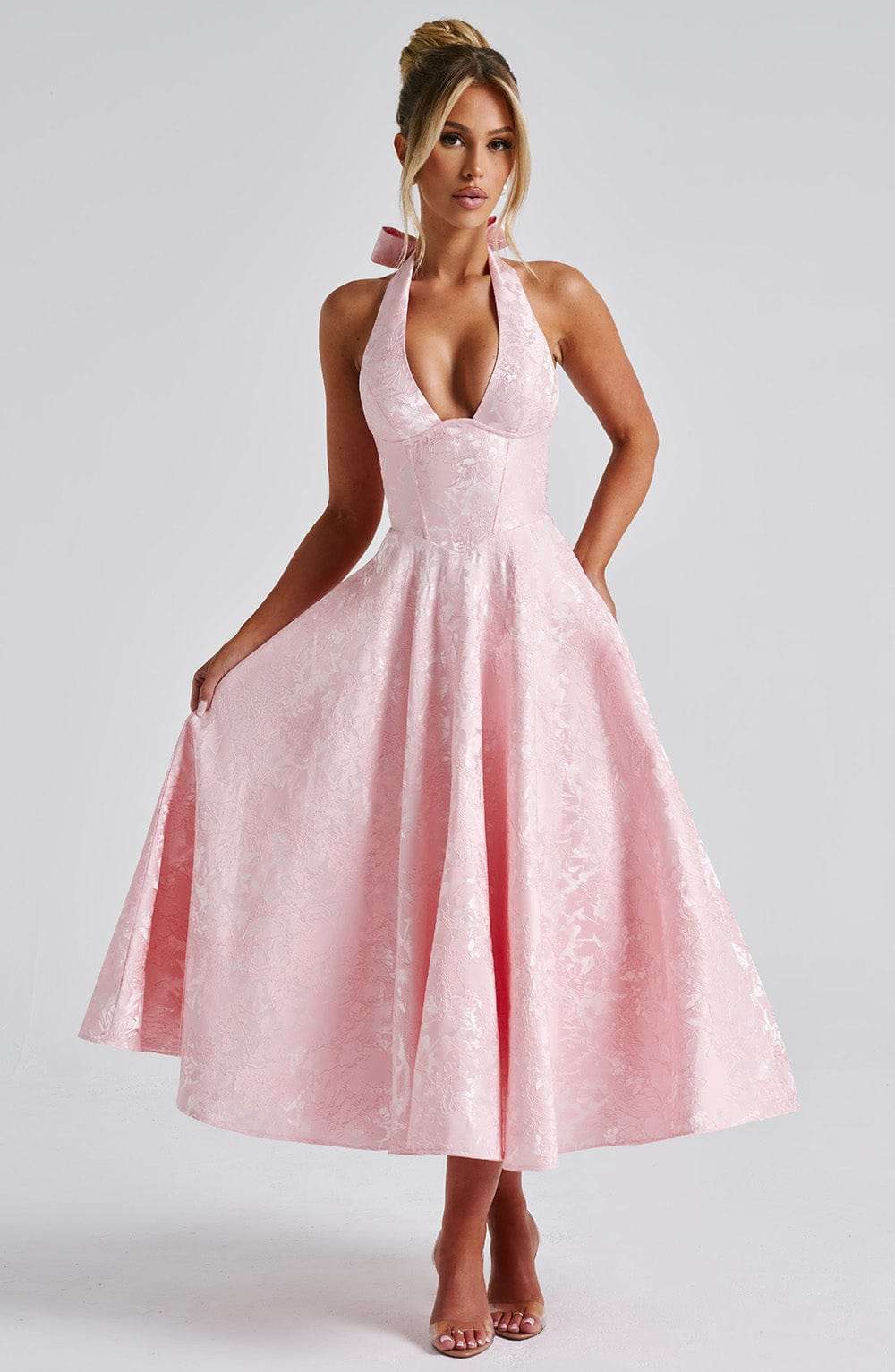 Effie Midi Dress - Blush Ryvelle