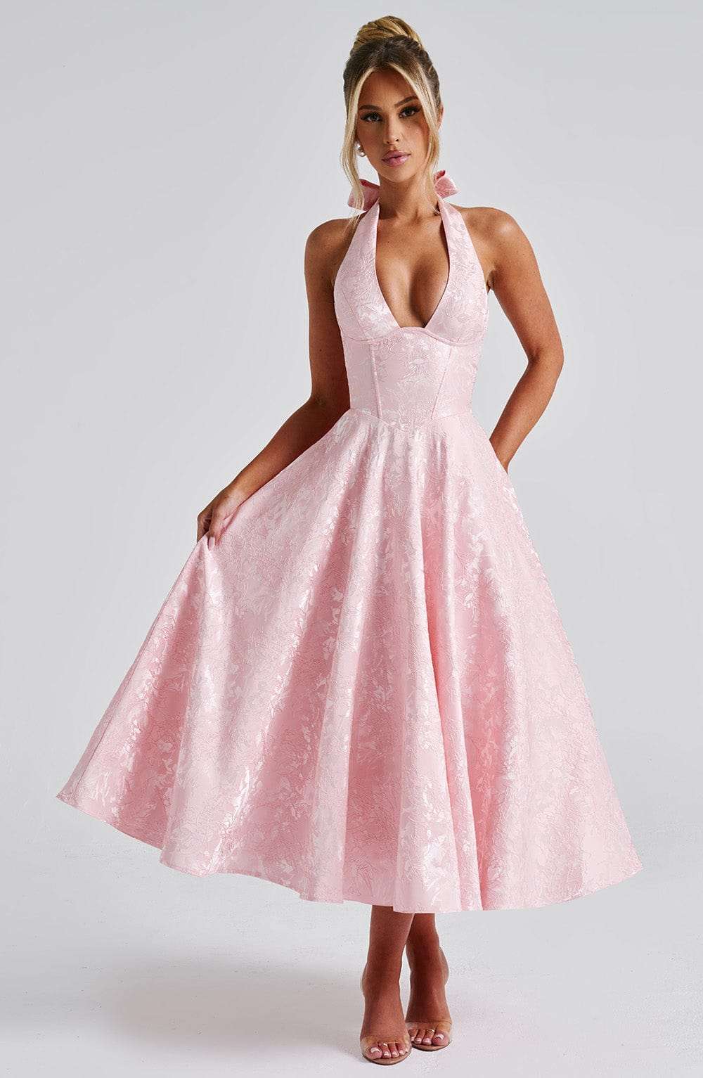 Effie Midi Dress - Blush Ryvelle