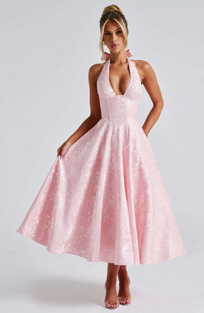 Effie Midi Dress - Blush Ryvelle