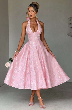 Effie Midi Dress - Blush Ryvelle