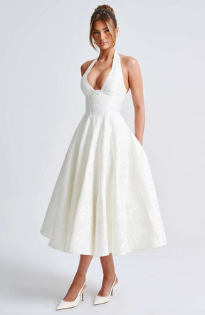 Effie Midi Dress - Ivory Ryvelle