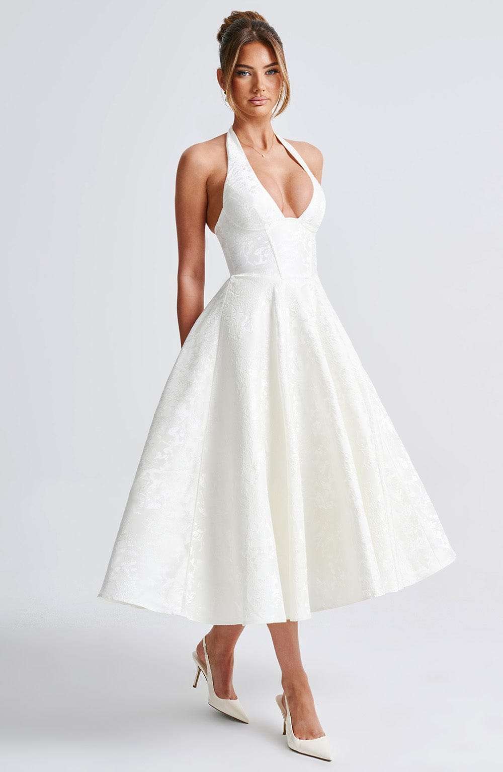 Effie Midi Dress - Ivory Ryvelle