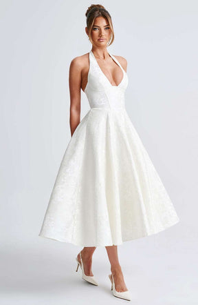 Effie Midi Dress - Ivory Ryvelle