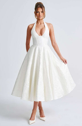Effie Midi Dress - Ivory Ryvelle