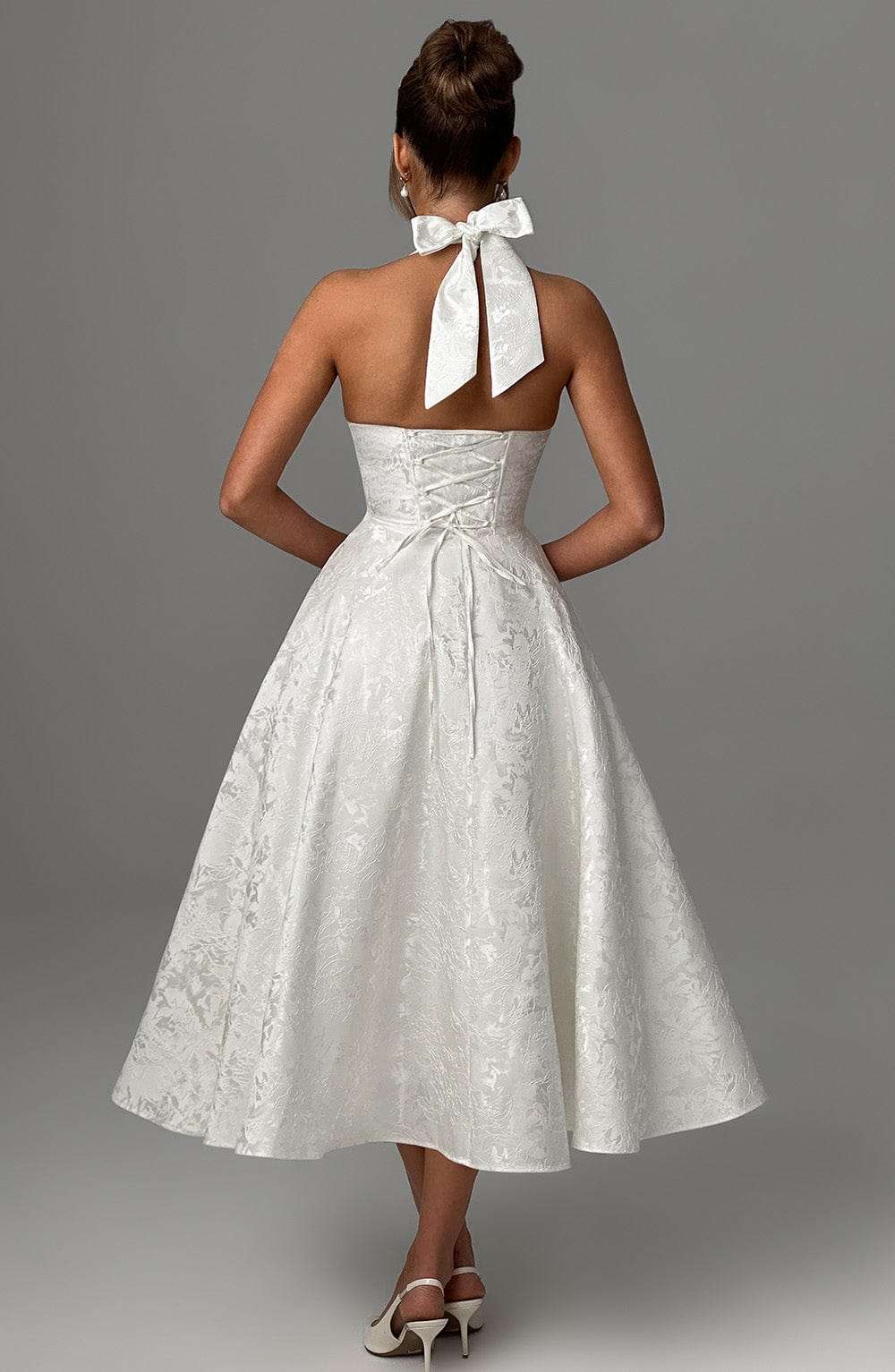 Effie Midi Dress - Ivory Ryvelle