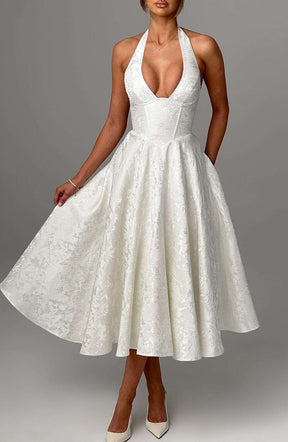 Effie Midi Dress - Ivory Ryvelle