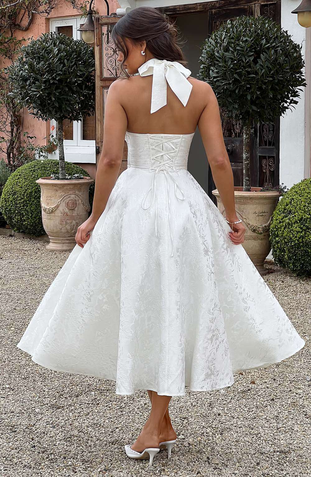 Effie Midi Dress - Ivory Ryvelle