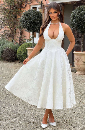 Effie Midi Dress - Ivory Ryvelle