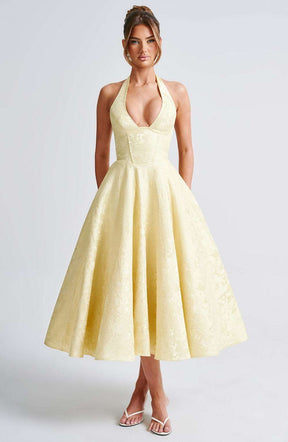 Effie Midi Dress - Lemon Ryvelle