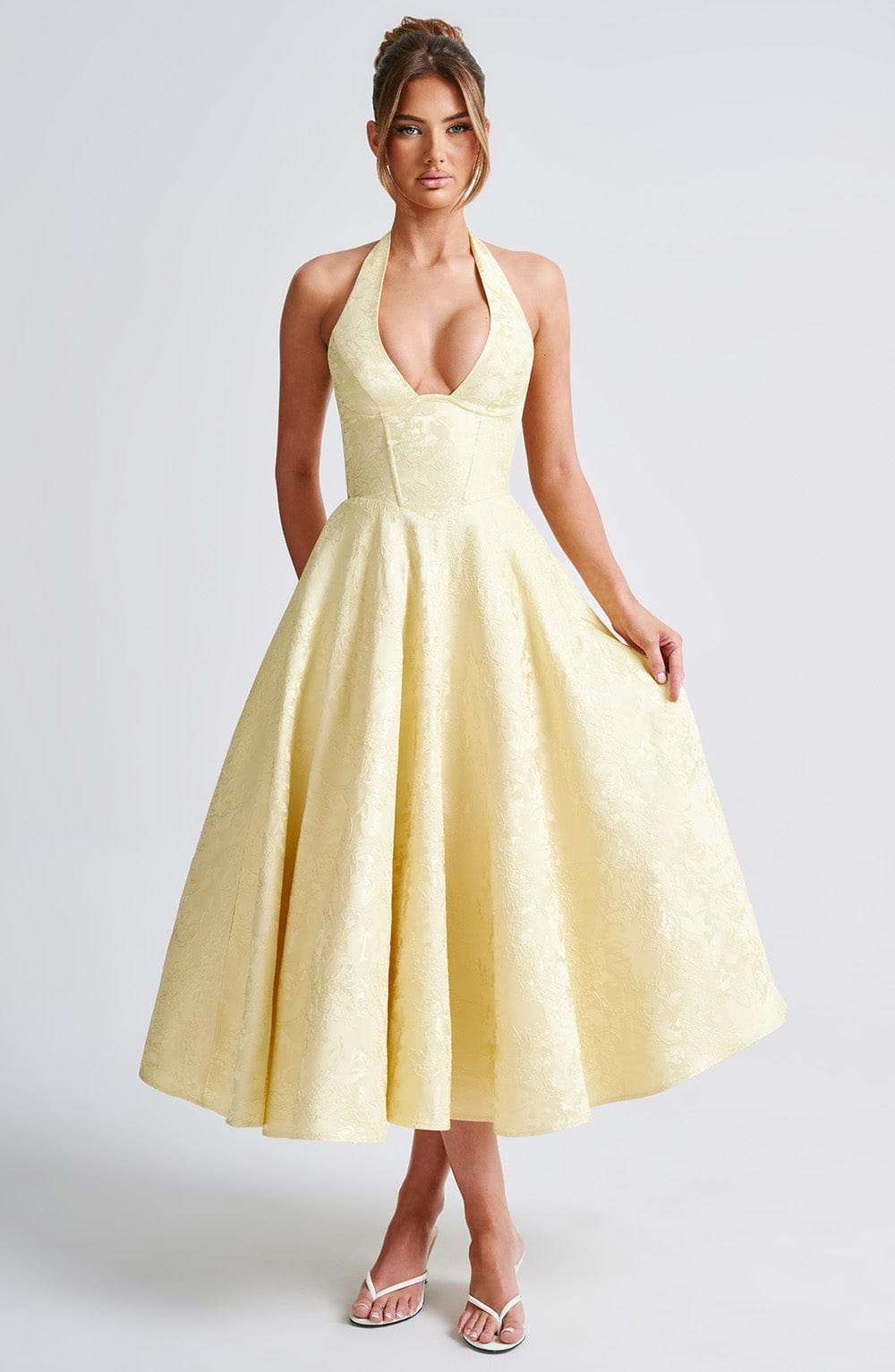 Effie Midi Dress - Lemon Ryvelle
