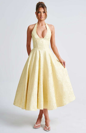 Effie Midi Dress - Lemon Ryvelle