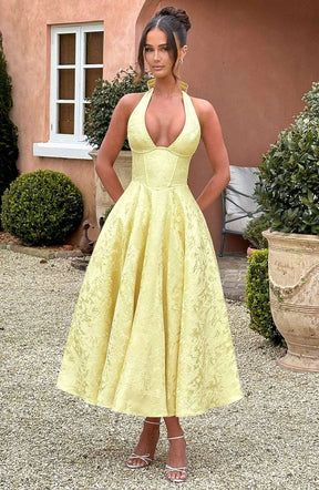 Effie Midi Dress - Lemon Ryvelle