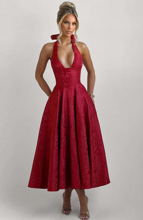 Effie Midi Dress - Red Ryvelle