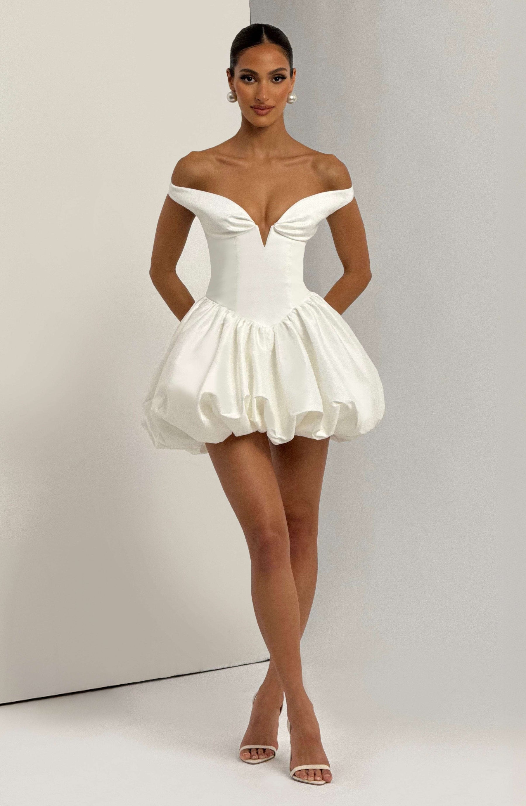 Eileen Mini Dress - Ivory Ryvelle