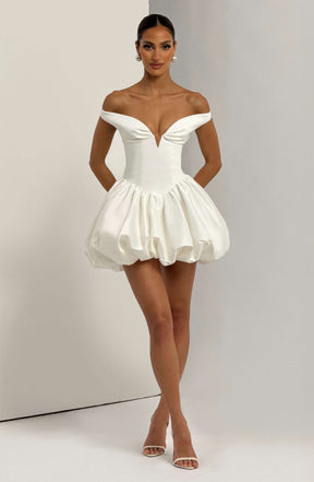 Eileen Mini Dress - Ivory Ryvelle