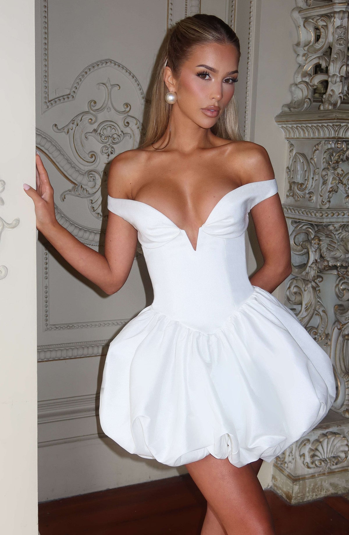 Eileen Mini Dress - Ivory Ryvelle